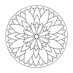 Cool easy Mandala with petals
